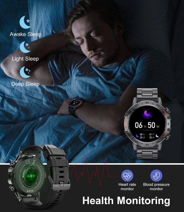 Military Smart Watch for Men, Smart Watches with Bluetooth V... - Image 5
