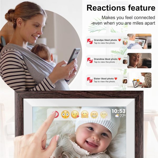 Hesmor 64GB Frameo Digital Photo Frame WiFi 10.1 Inch, 1280x... - Image 6