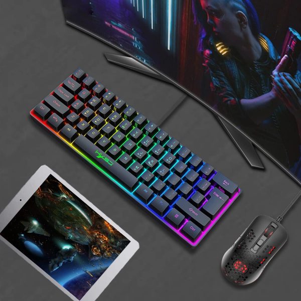 KUIYN V700 60% Wired Gaming Keyboard and Mouse Combo, Mini 6... - Image 9