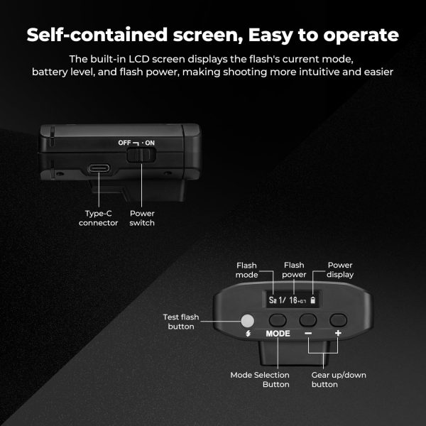 K&F Concept Camera Flash Light, Camera Speedlite GN12/5600K,... - Image 3