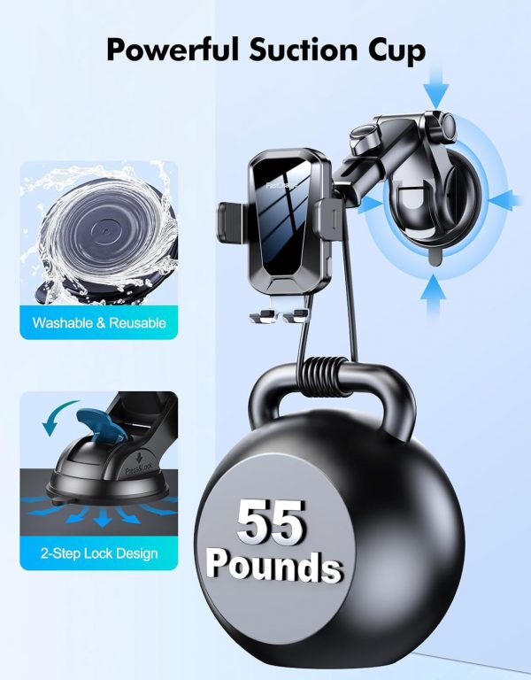 EOIWUY Car Phone Holder Wireless Charger, [Auto Alignment] 1... - Image 7