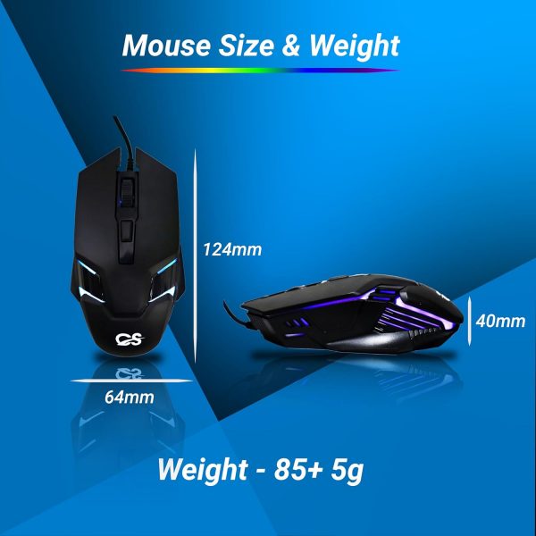 Computer Specialist LED Gaming Keyboard and Mouse Combo – Wi... - Image 5
