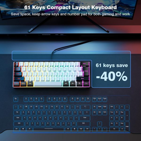 Snpurdiri 60% Wired Gaming Keyboard, RGB Backlit,Ultra-Compa... - Image 4