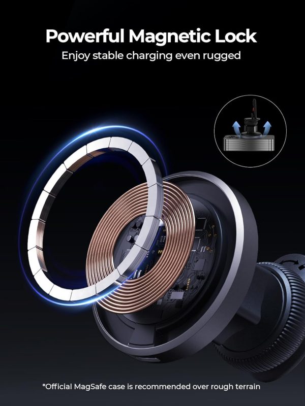 AMEGAT Car Mount Charger, Qi2 Certified 15W Ultra-Fast Magne... - Image 5