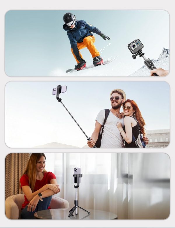ANXRE Selfie Stick Travel Tripod, Extendable 360° Rotatable ... - Image 7