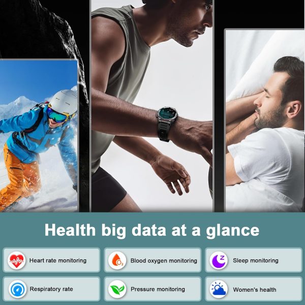 Military Smart Watch for Men(Answer/Make Calls), 1.39" HD Ou... - Image 4