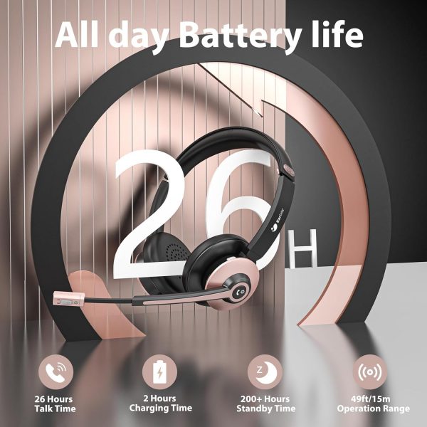 Bluetooth Headset, Wireless Headphones with Microphone Noise... - Image 6