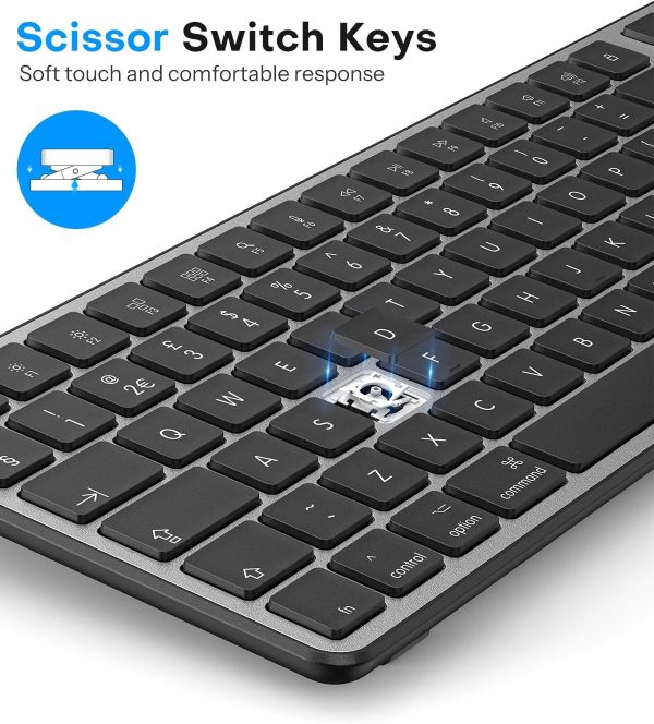 OMOTON Wireless Bluetooth Keyboard Mouse Rechargeable for Ma... - Image 9