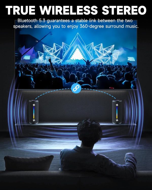 Bluetooth Speaker With LED Light, Portable Wireless Speakers... - Image 7