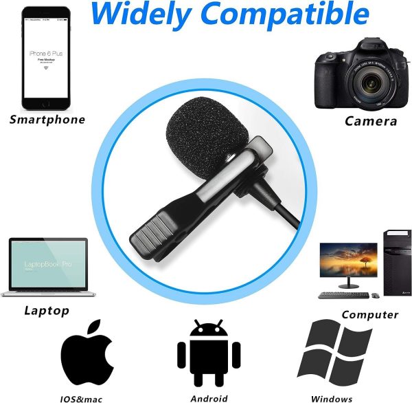 Nicama LVM1 3.5mm Lavalier Lapel Microphone with Windscreen ... - Image 6