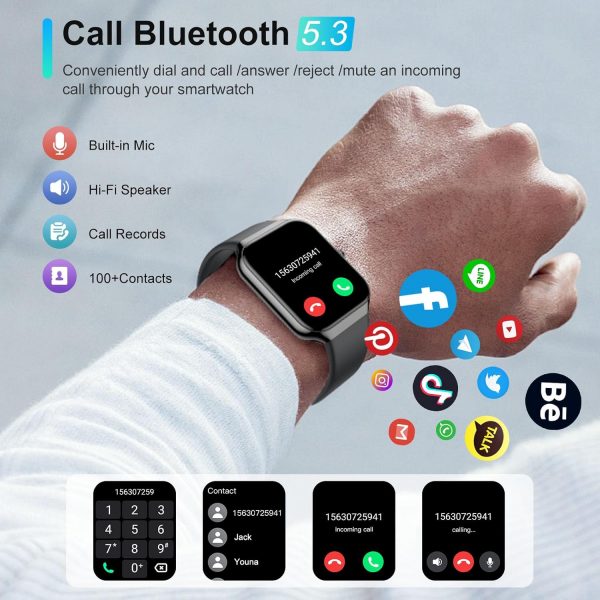 Smart Watch for Men Women Answer/Make Calls, 1.96" HD Fitnes... - Image 3