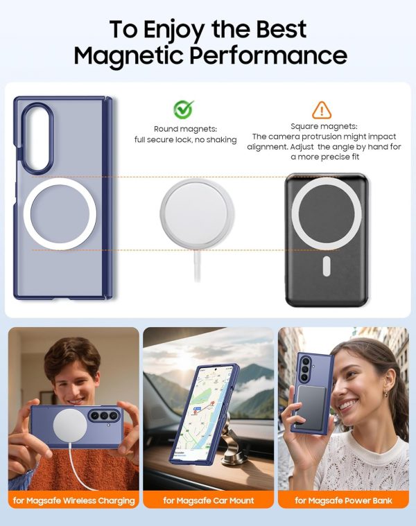 Vizvera Magnetic for Samsung Galaxy Z Fold 7 Case, Fit for M... - Image 3