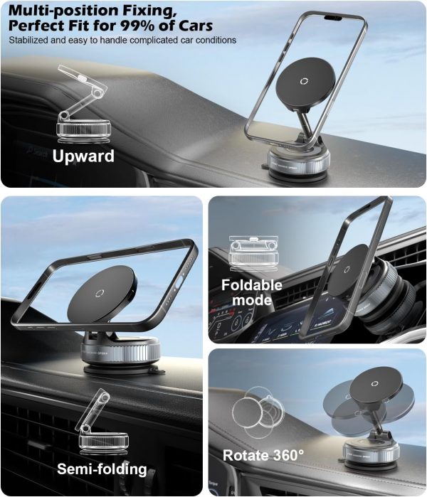 CloudValley 15W Wireless Car Charger Mount, Upgraded Nano Ge... - Image 5