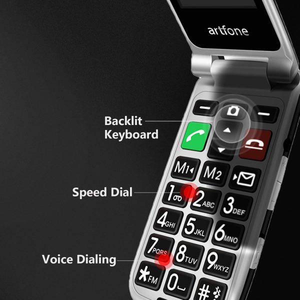 artfone CF241 Senior Flip Mobile Phone Unlocked, Big Button ... - Image 6