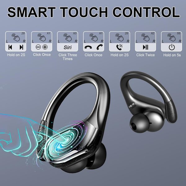 Rulefiss Wireless Earbuds, 75H Bluetooth 5.4 Headphones Spor... - Image 7