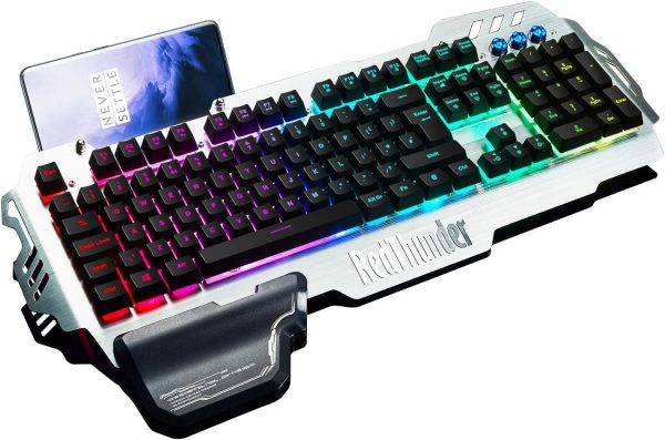 RedThunder K900 V2 Semi-Mechanical Gaming Keyboard,UK Layout... - Image 2