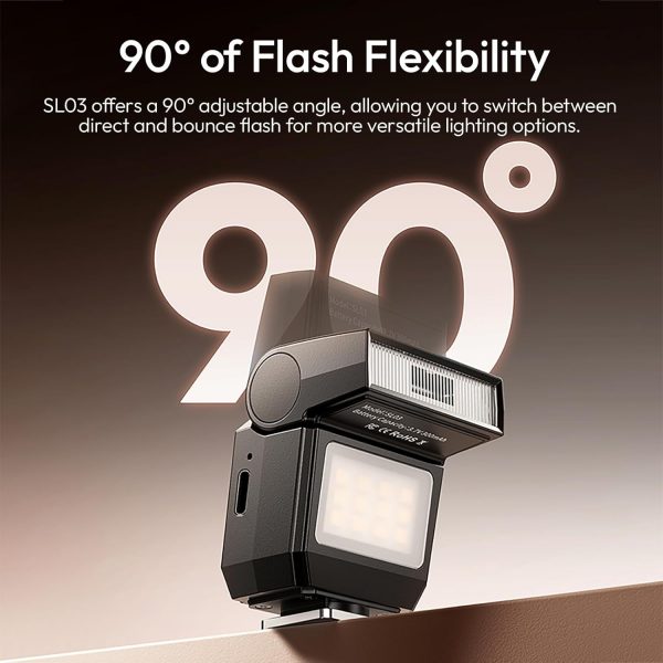 ULANZI SL03 Mini Camera Flash with Video Light, GN8 6500K Ca... - Image 3