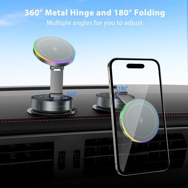 CloudValley for MagSafe Car Mount Charger, 15W Wireless Rapi... - Image 5