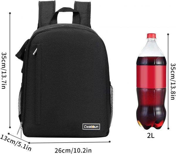 Cwatcun Camera Backpack Bag with Tripod Holder Anti-Theft Wa... - Image 9
