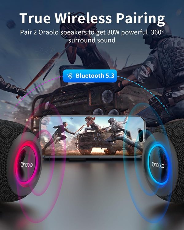 oraolo Mini Bluetooth Speaker, IPX7 Waterproof Portable Spea... - Image 5