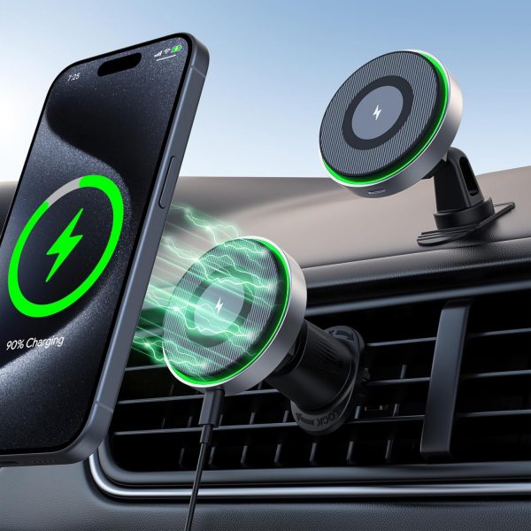 Wireless Car Charger, 15W Fast Charging, Hinyx Mag-safe Car ... - Image 2