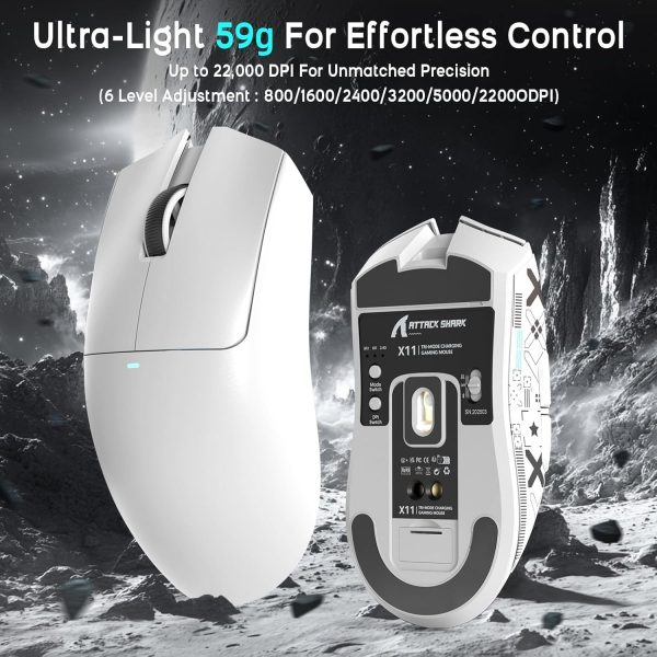 ATTACK SHARK x MAMBASNAKE X11 Gaming Mouse with X60HE Magnet... - Image 9