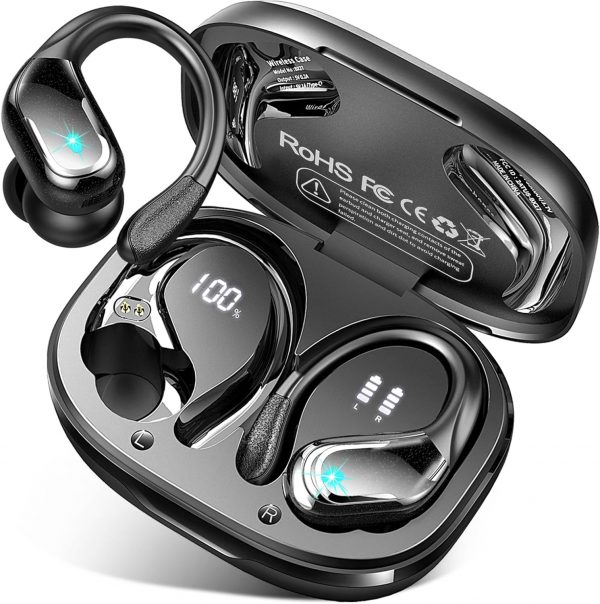 Rulefiss Wireless Earbuds, 75H Bluetooth 5.4 Headphones Spor... - Image 2