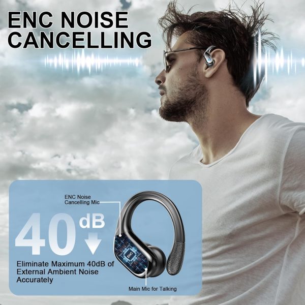 Rulefiss Wireless Earbuds, 75H Bluetooth 5.4 Headphones Spor... - Image 5