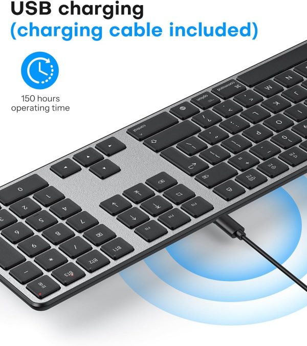 OMOTON Wireless Bluetooth Keyboard Mouse Rechargeable for Ma... - Image 4