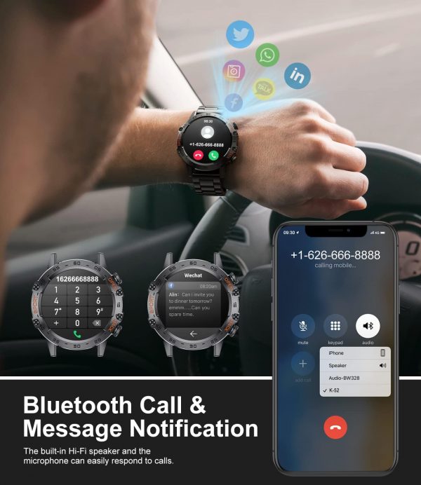 Military Smart Watch for Men, Smart Watches with Bluetooth V... - Image 3
