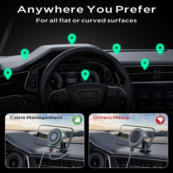 Wireless Car Charger, 15W Fast Charging, Hinyx Mag-safe Car ... - Image 8