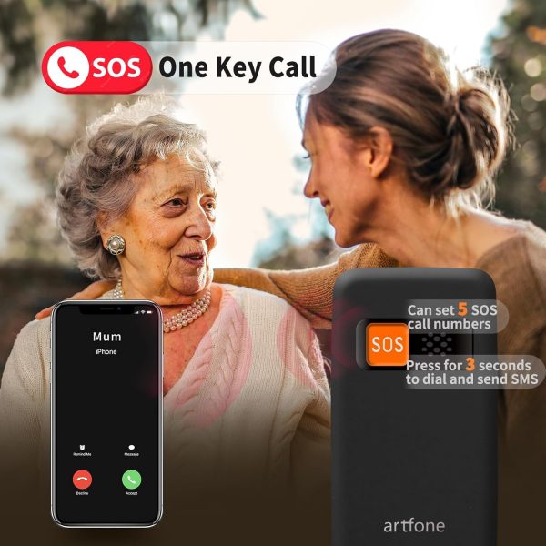 artfone CF241 Senior Flip Mobile Phone Unlocked, Big Button ... - Image 4