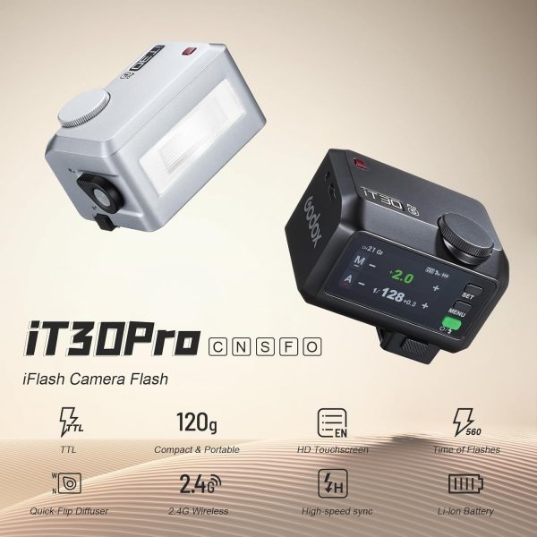 Godox iT30Pro-C iT30Pro C Mini Camera Flash with White Diffu... - Image 5