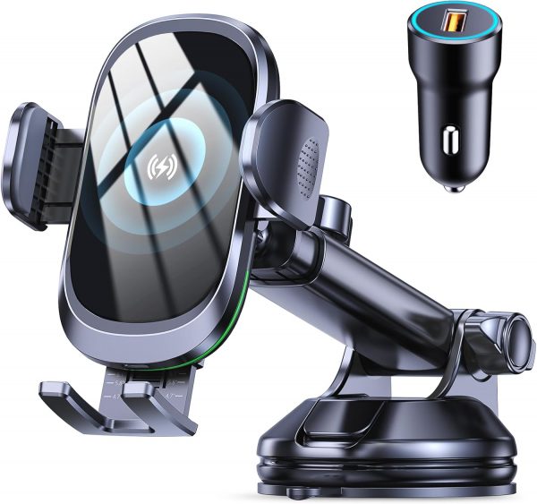 Glangeh Car Phone Holder Wireless Charger, [Upgraded Rotatab... - Image 2