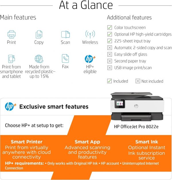 HP OfficeJet 8022e All in One colour printer with 6 months o... - Image 5