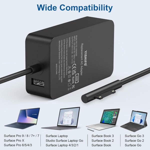 Surface Charger for Microsoft Surface Pro 9/Pro 8/Pro X/Pro ... - Image 4