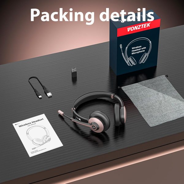 Bluetooth Headset, Wireless Headphones with Microphone Noise... - Image 9