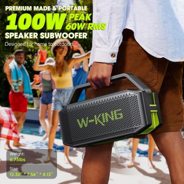 W-KING Bluetooth Speaker, 100W Peak 60W HD IPX6 Portable Spe... - Image 10