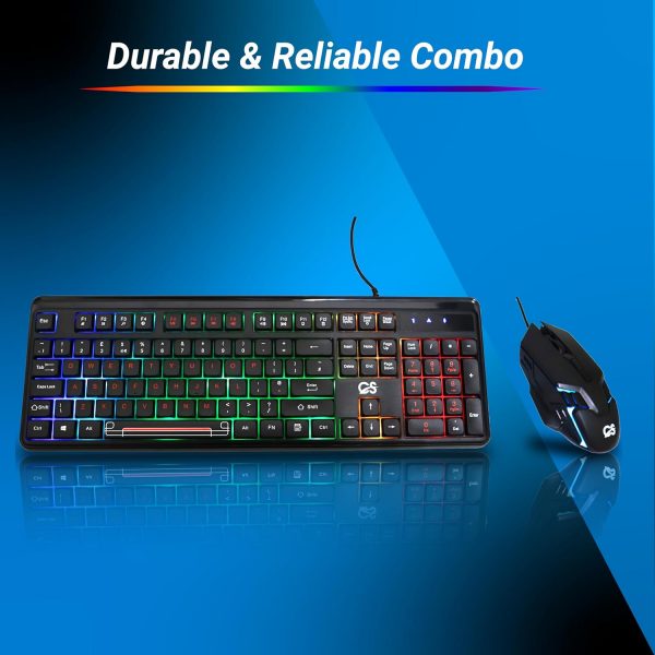 Computer Specialist LED Gaming Keyboard and Mouse Combo – Wi... - Image 6
