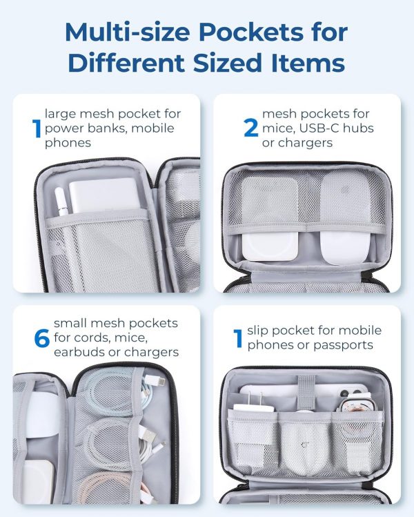 bagsmart Electronics Organizer Travel Case, Cable Organiser ... - Image 5