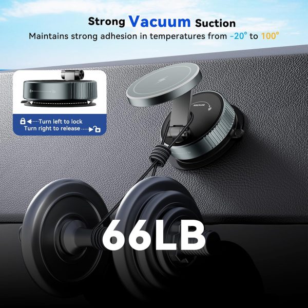 CloudValley for MagSafe Car Mount Charger, 15W Wireless Rapi... - Image 3