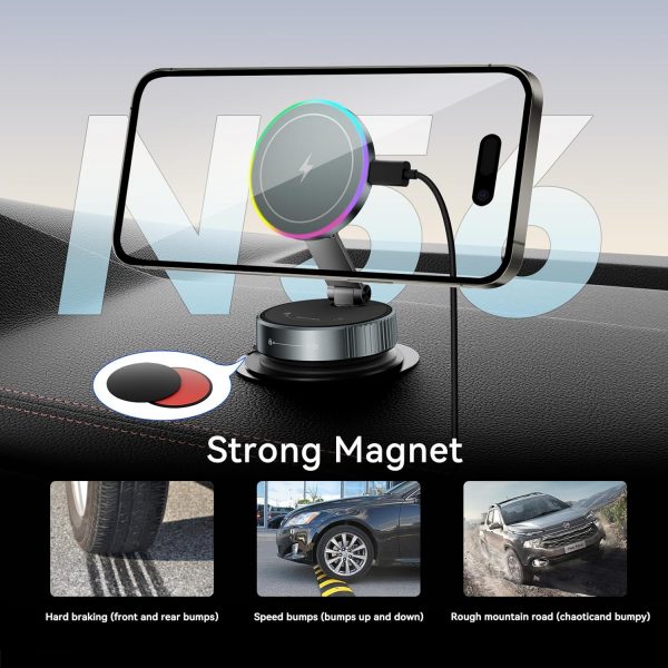 CloudValley for MagSafe Car Mount Charger, 15W Wireless Rapi... - Image 6