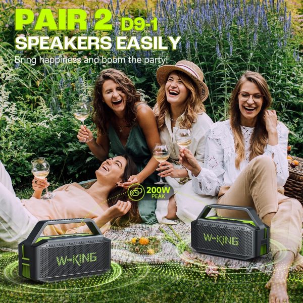 W-KING Bluetooth Speaker, 100W Peak 60W HD IPX6 Portable Spe... - Image 5