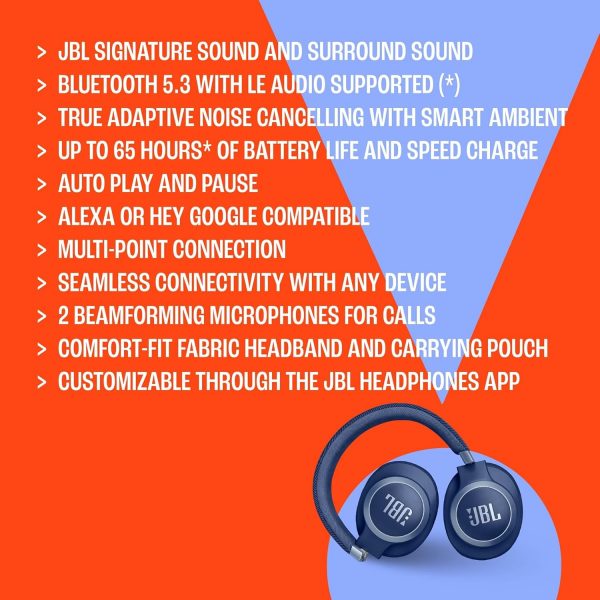 JBL Live 770 NC Wireless Over-Ear Headphones with Noise-Canc... - Image 7