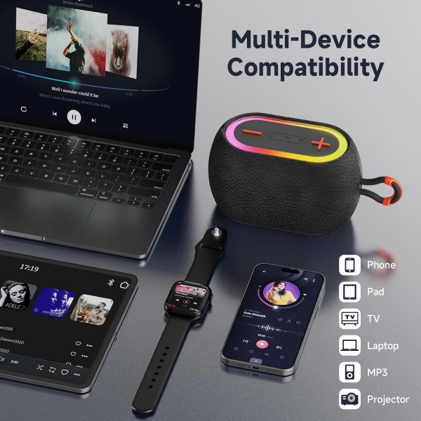 JYX Portable Bluetooth Speaker with 360° Stereo Sound, Bluet... - Image 4