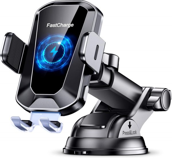 EOIWUY Car Phone Holder Wireless Charger, [Auto Alignment] 1... - Image 2