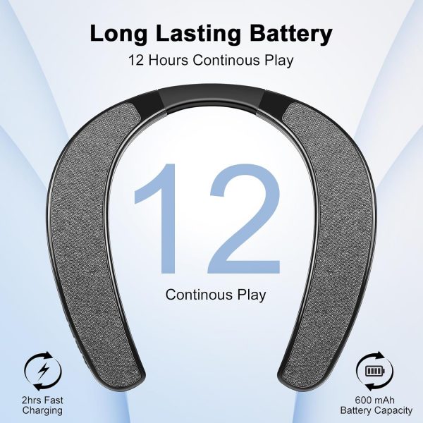 KozyOne Neckband Bluetooth Speaker, Neck Wireless Wearable S... - Image 5
