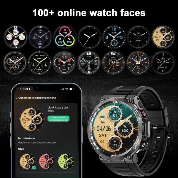 Military Smart Watch for Men(Answer/Make Calls), 1.39" HD Ou... - Image 6