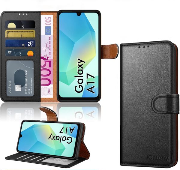 iCatchy for Samsung A17 5G Case with 4 Card Slots Leather Wa... - Image 2