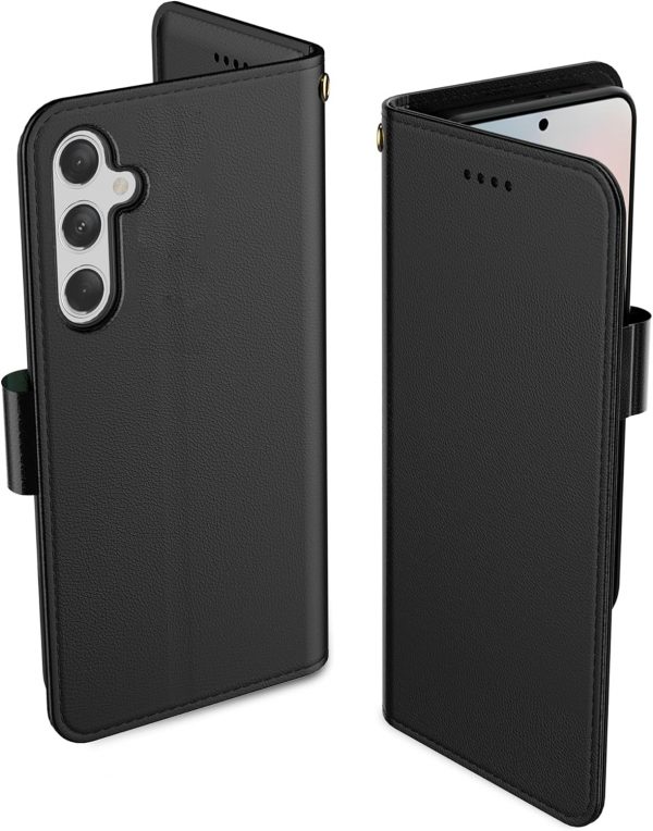 Aiziki For Samsung Galaxy S25 FE Phone Case, Leather Flip Ca... - Image 2